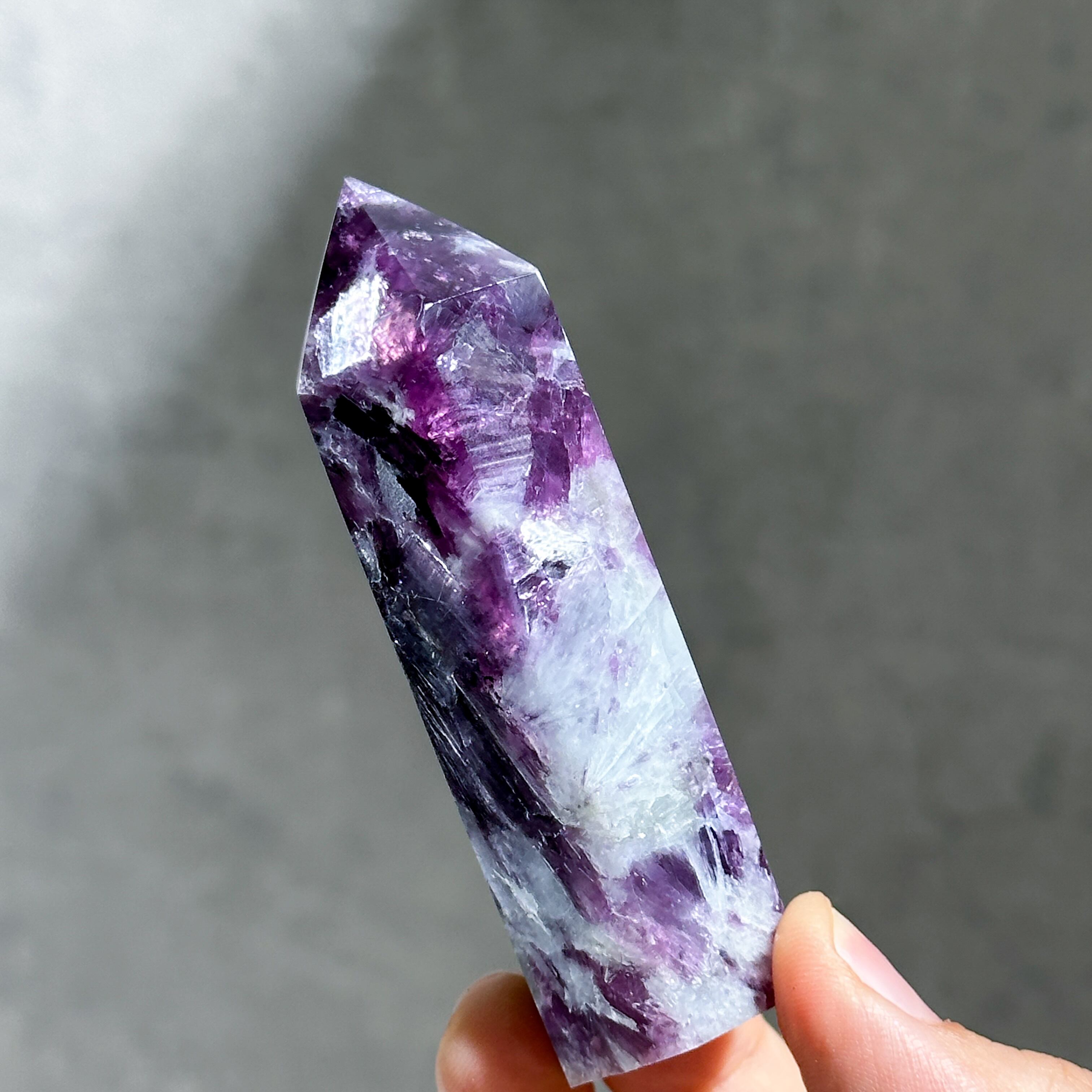 レピドライト タワー型12◇ Lepidolite ◇天然石・鉱物