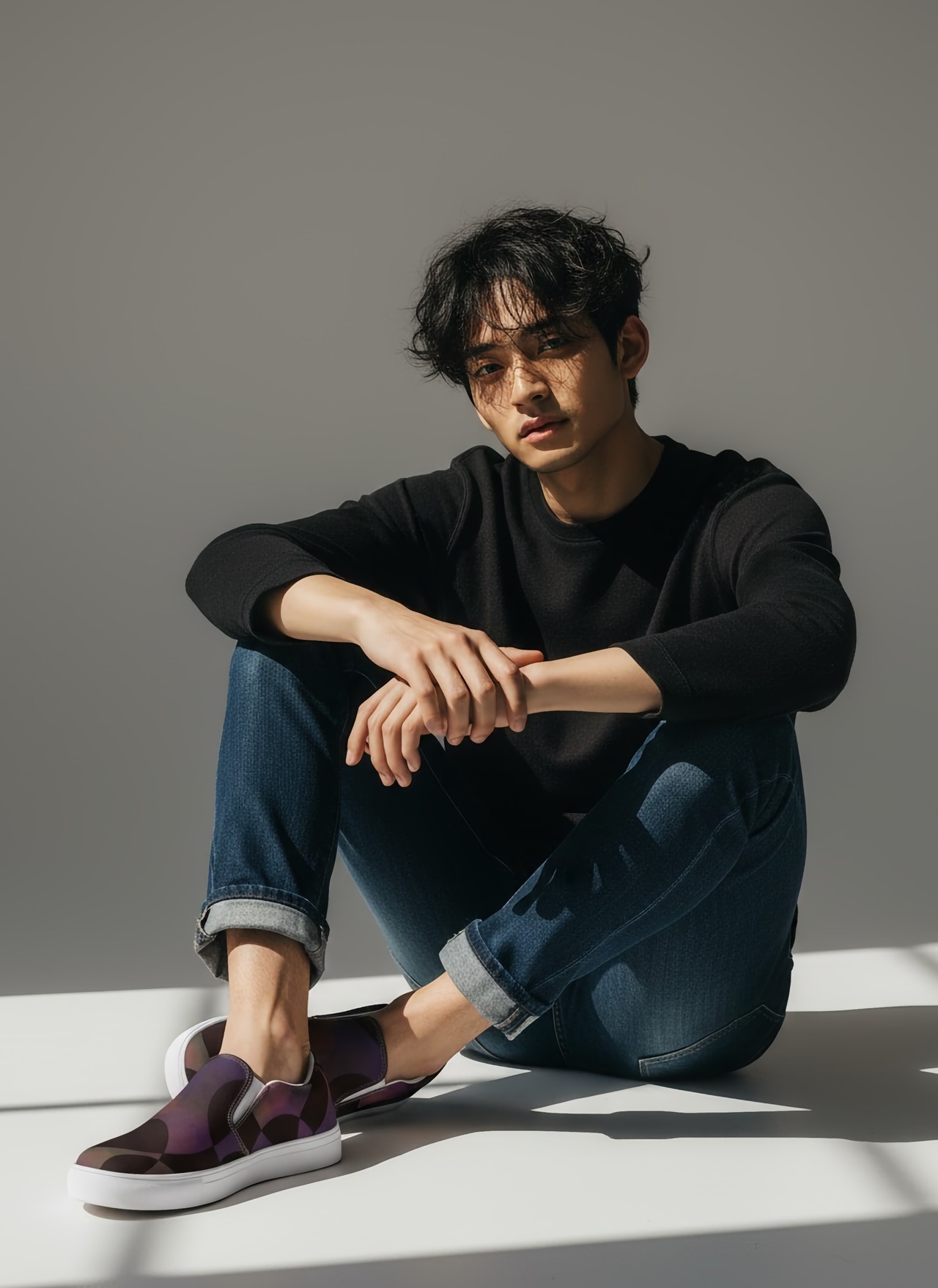 Men's slip-on canvas shoes