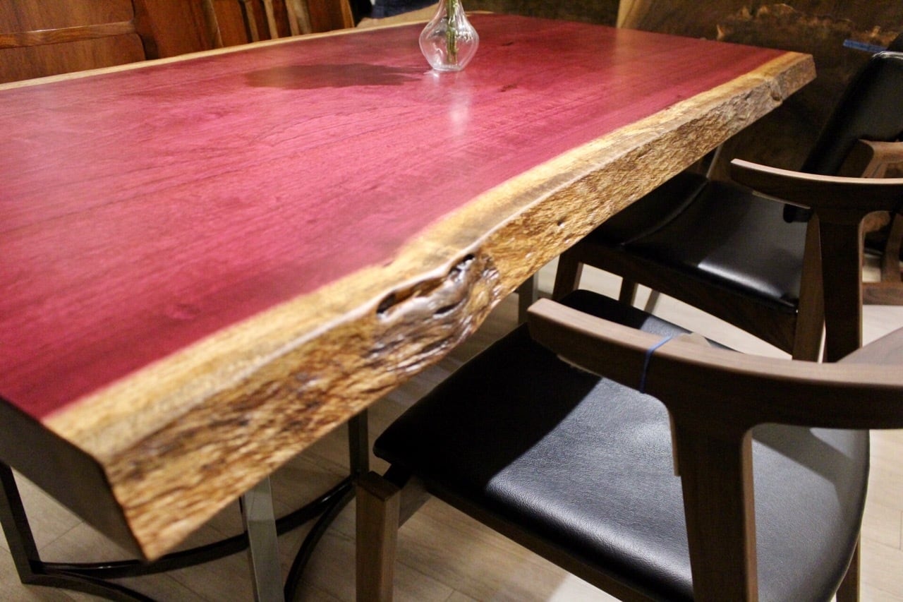 一枚板　パープルハート　コーヒーテーブル　テーブル　希少　激安