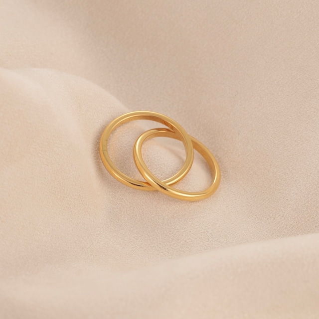 316L simple double ring #r13