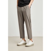 ノープリーツストレートカジュアル クロップドパンツ af0284