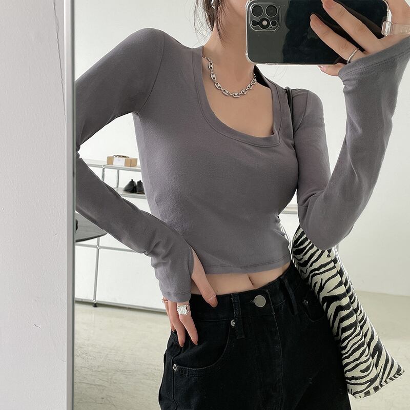 ショートシャツ トップス スプリングTシャツ ロング 春物 ブラックストロベリース53994122508