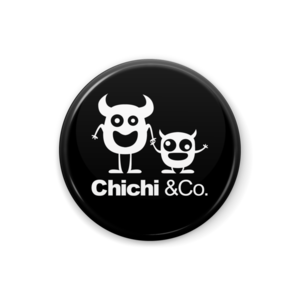 Chichi &Co. 缶バッチ 25mmブラック