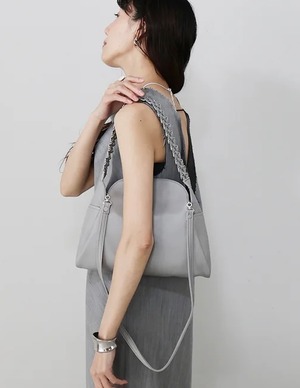 POMTATA FLYD HANDBAG [BLACK M.GRAY]