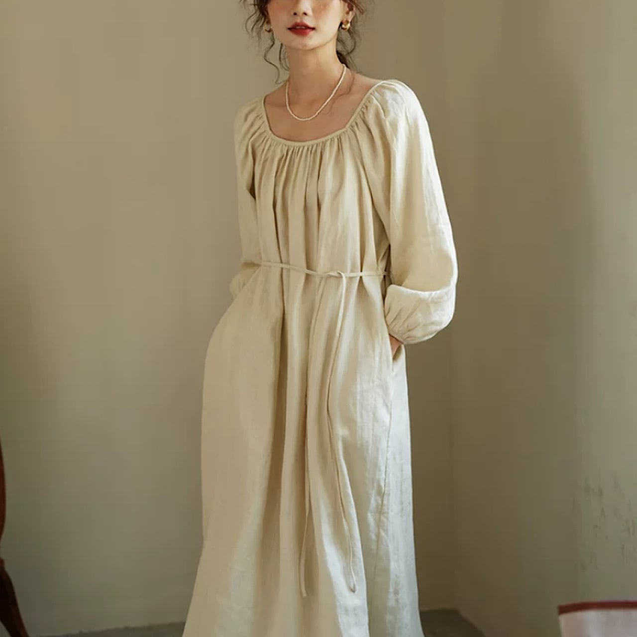 マドモアゼルノンノ リネンワンピース 【公式通販】