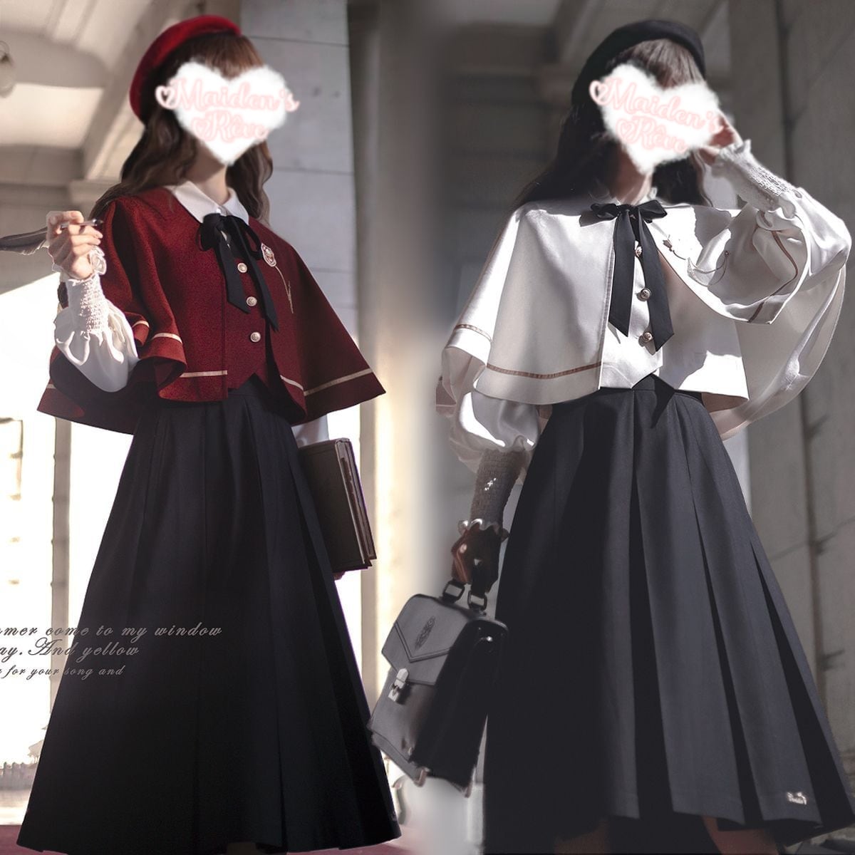 ケープ付きロングスカートセットアップ | Maiden's Rêve