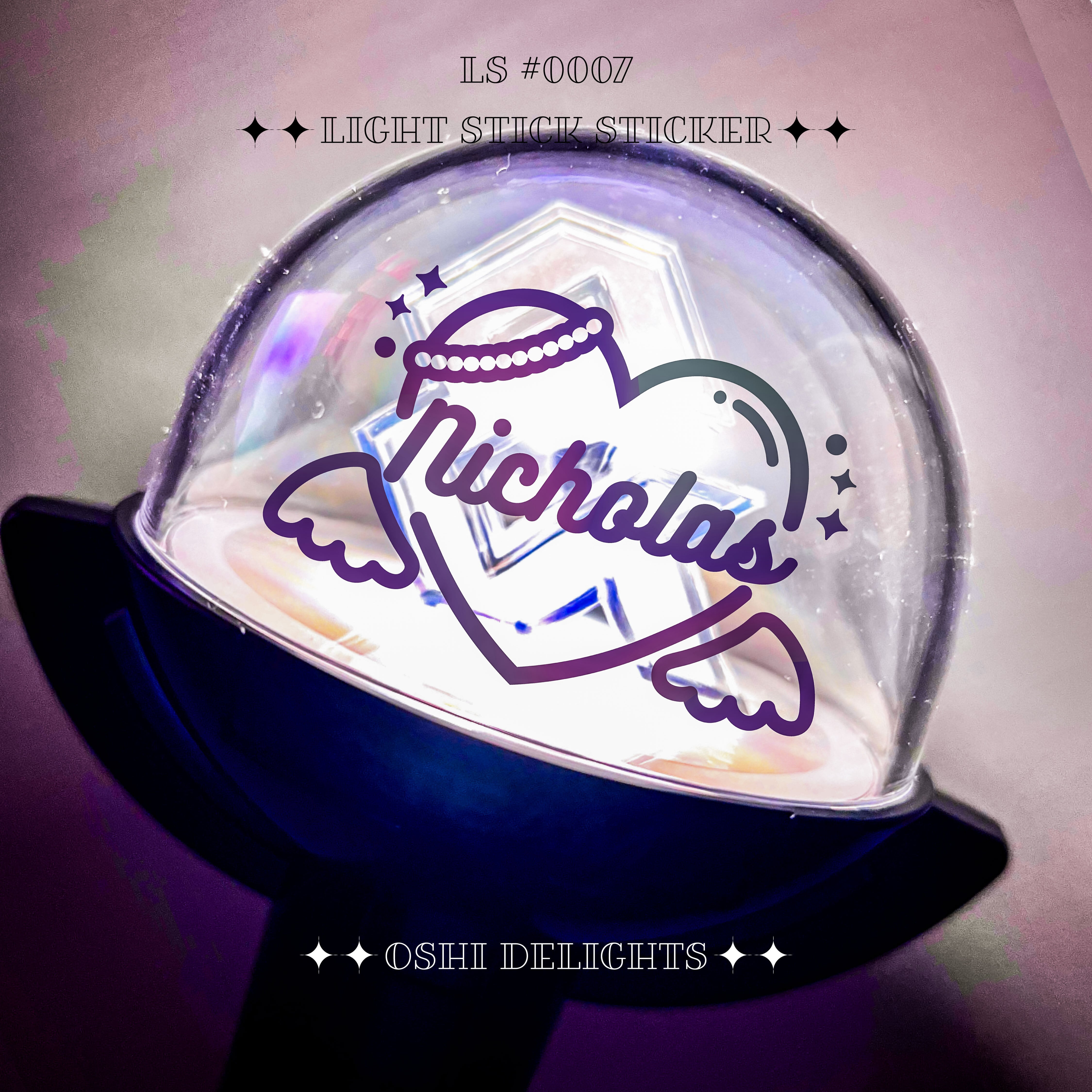 &TEAM ペンライト NICHOLAS デコ &TEAM NICHOLAS ニコラス ペンライト用 ホログラムステッカー トレカ