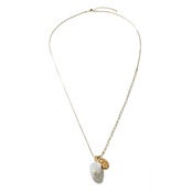 Hadavataペンダント:ミックスチェーンと聖母子のヴィンテージメダイユ