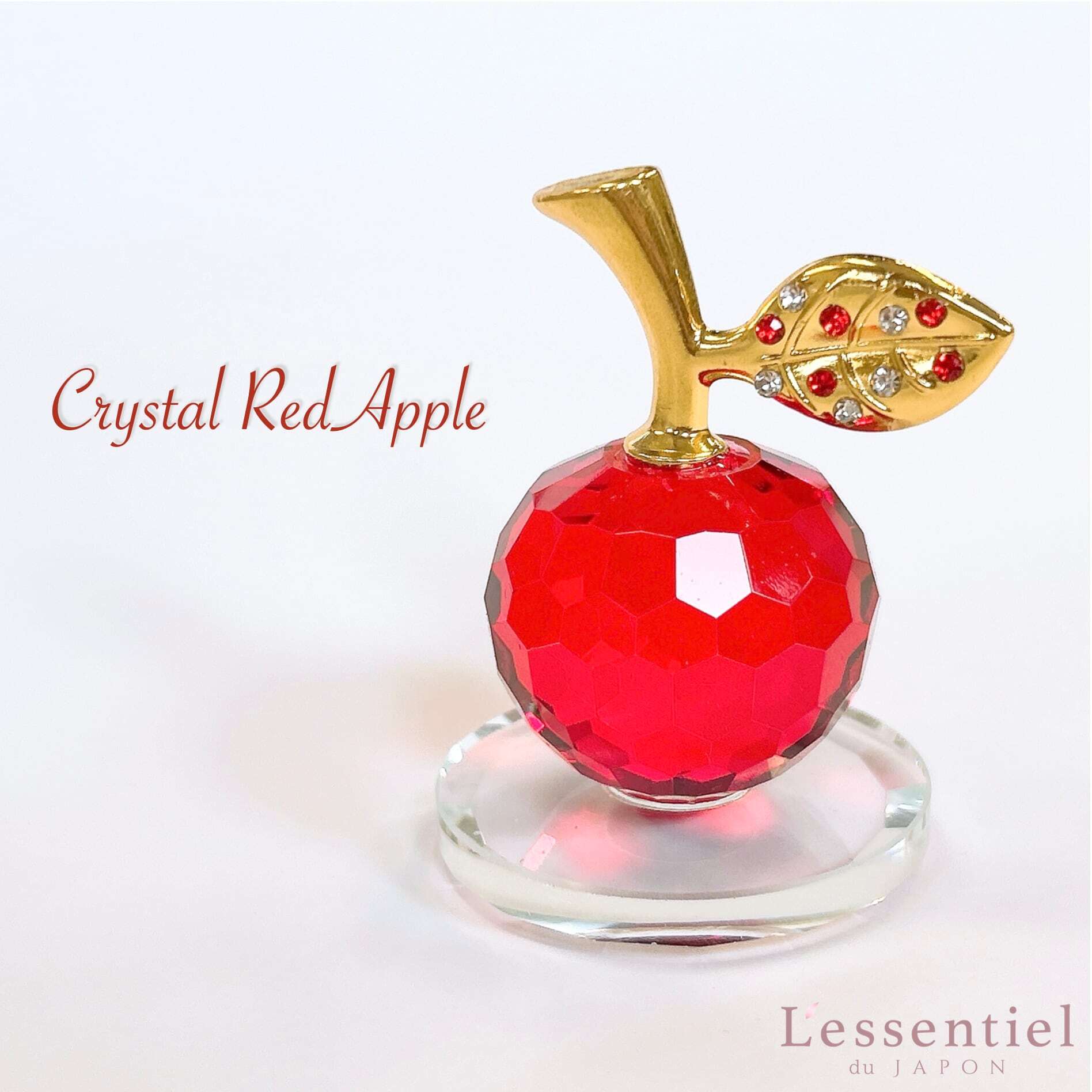飾れる お守り 】 1個 クリスタル RED APPLE レッド アップル 赤