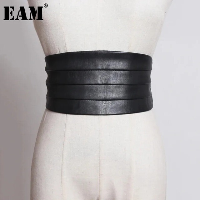 Leather Wide Simple Belt【E0310】