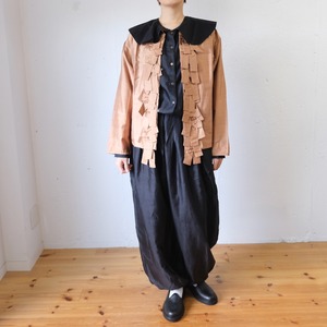 BUNON(ブノン) Ribbon Light Jacket カディシルク リボン付きジャケット