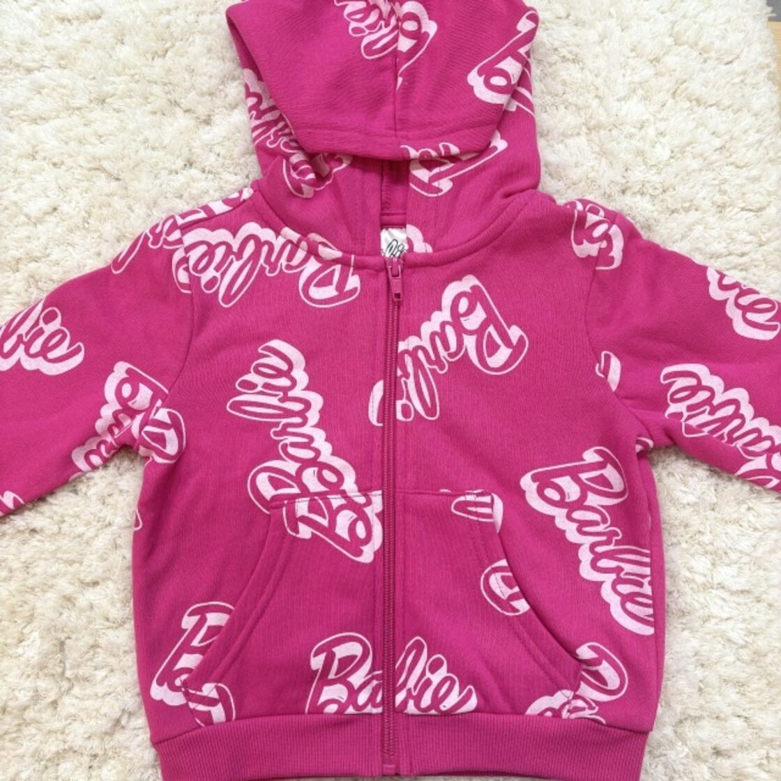 SALE】【Barbie】パーカー 3歳 4歳 キッズ ピンク 長袖 スエット 子供