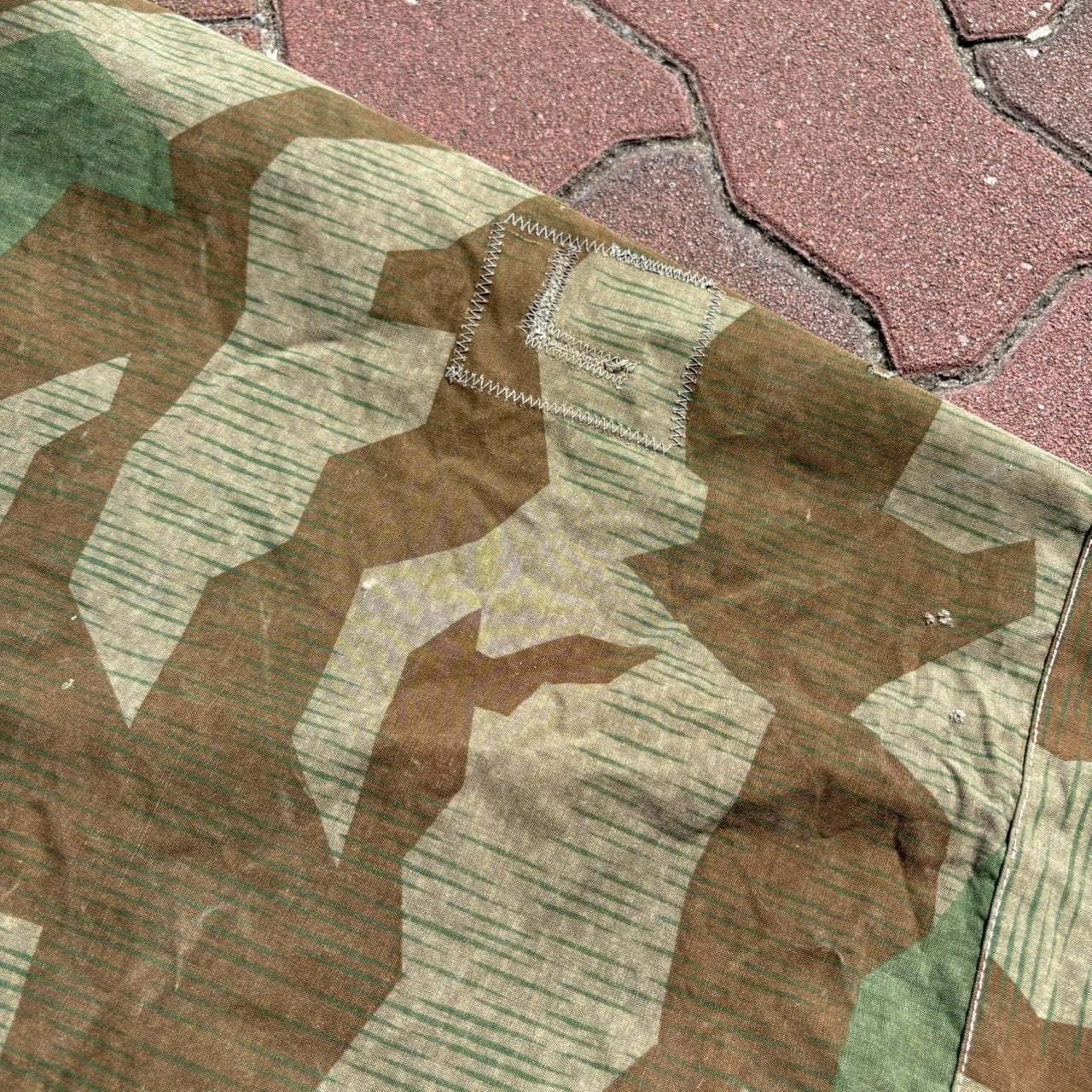 貴重 40s German Army ドイツ軍 実物 M-31 Splinter Camo Zeltbahn WW2