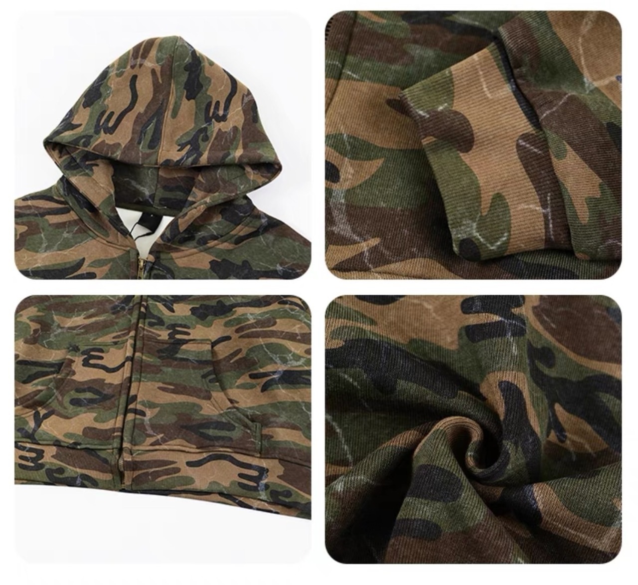 迷彩フルジップパーカ(gr87)