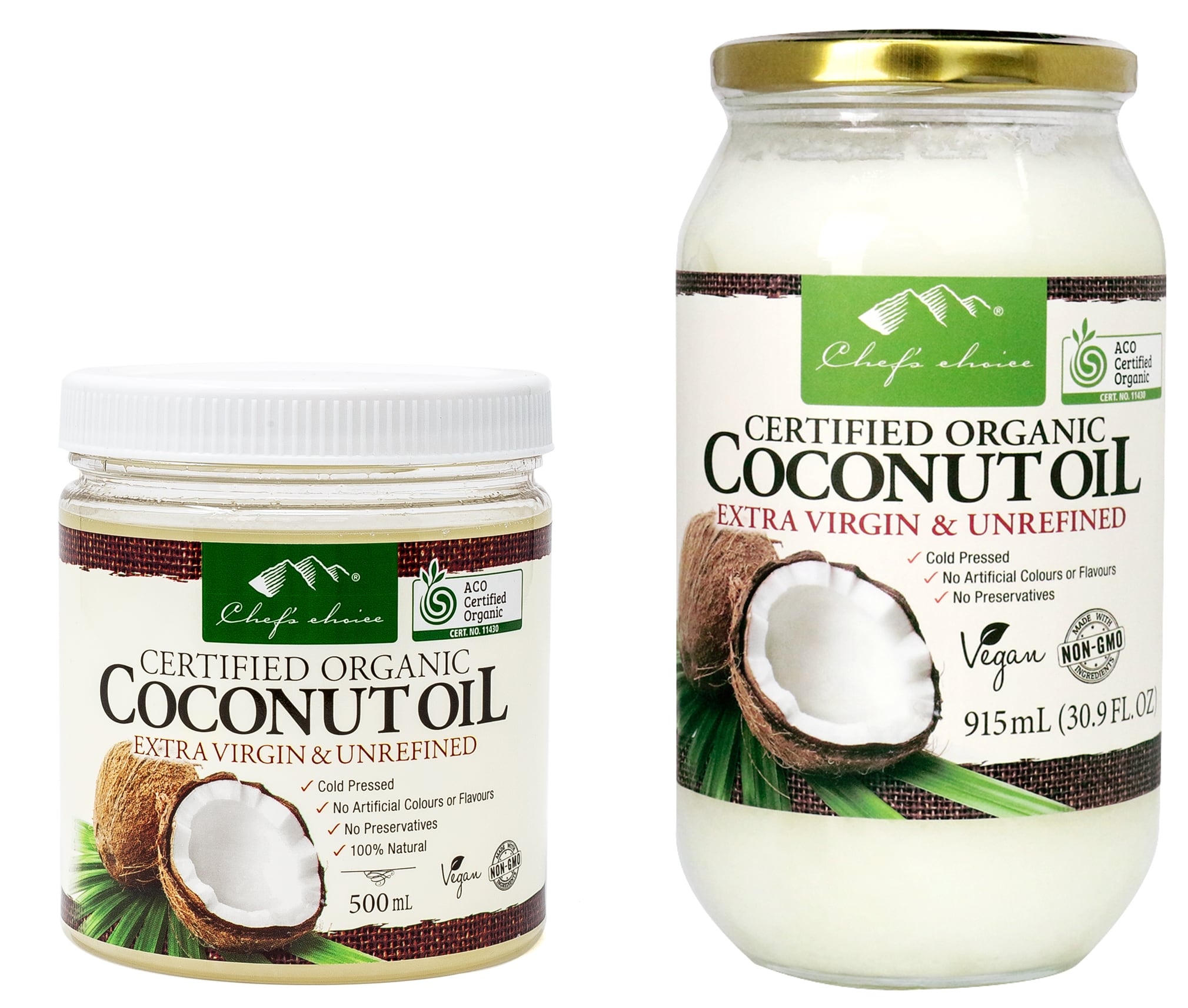 シェフズチョイス オーガニック エキストラバージン ココナッツオイル 未精製タイプ 500ml Organic Coconut Oil  Unrefine | Chef's Choice Japan ｜シェフズチョイスジャパン