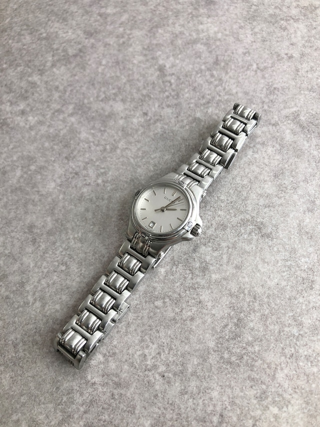 GUCCI グッチ 腕時計 シルバー GG ステンレススチール 9040L vintage ヴィンテージ オールド 8xaiw7