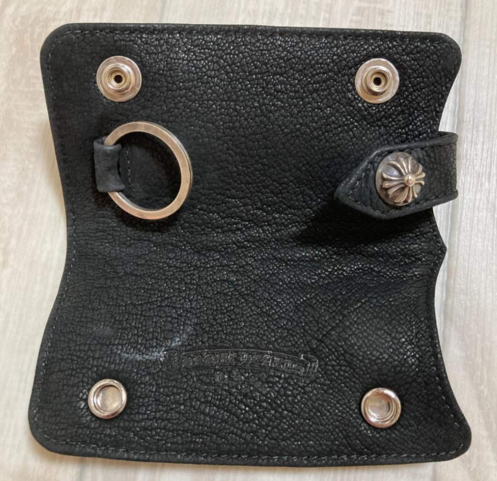 CHROME HEARTS クロムハーツ クロスボタン キーケース レザー CHROME HEARTS クロムハーツ クロスボタン キーケース レザー