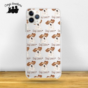 【 ジャックラッセルテリア 水彩画風 毛色1色 】 パターン柄 スマホケース 犬 ペット うちの子 Android対応