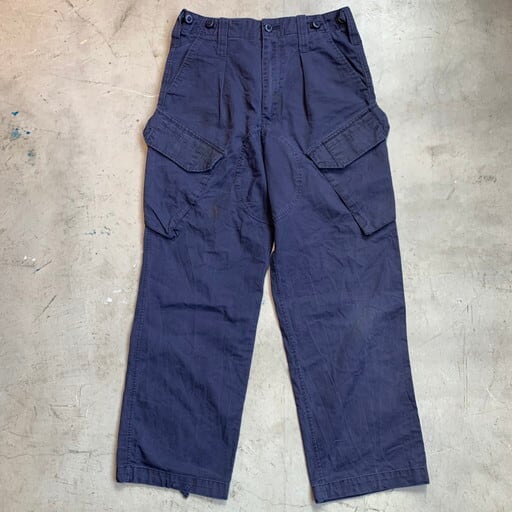 OLD イギリス海軍 ROYAL NAVY コンバットパンツ カーゴパンツ ブリッティッシュ ユーロミリタリー W30 汚れ有り 希少 ヴィンテージ BA-1143 RM1512H