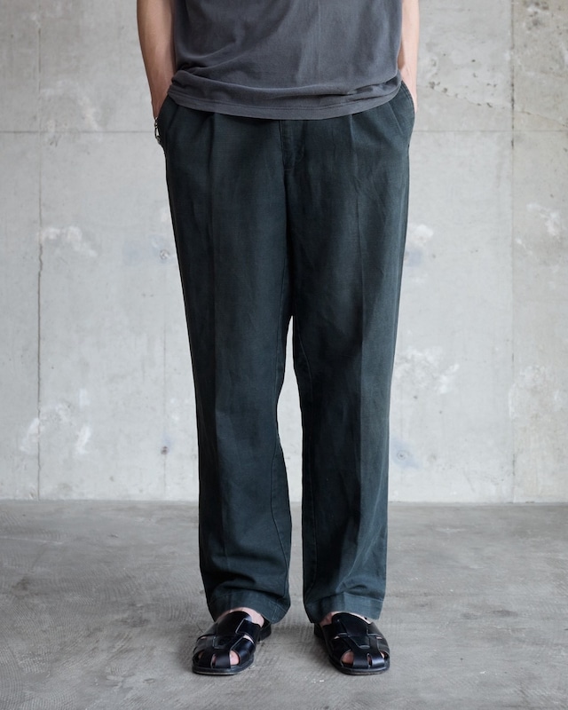 Europe "Polo by Ralph Lauren" good fade linen×cotton trousers / Made In PORTUGAL