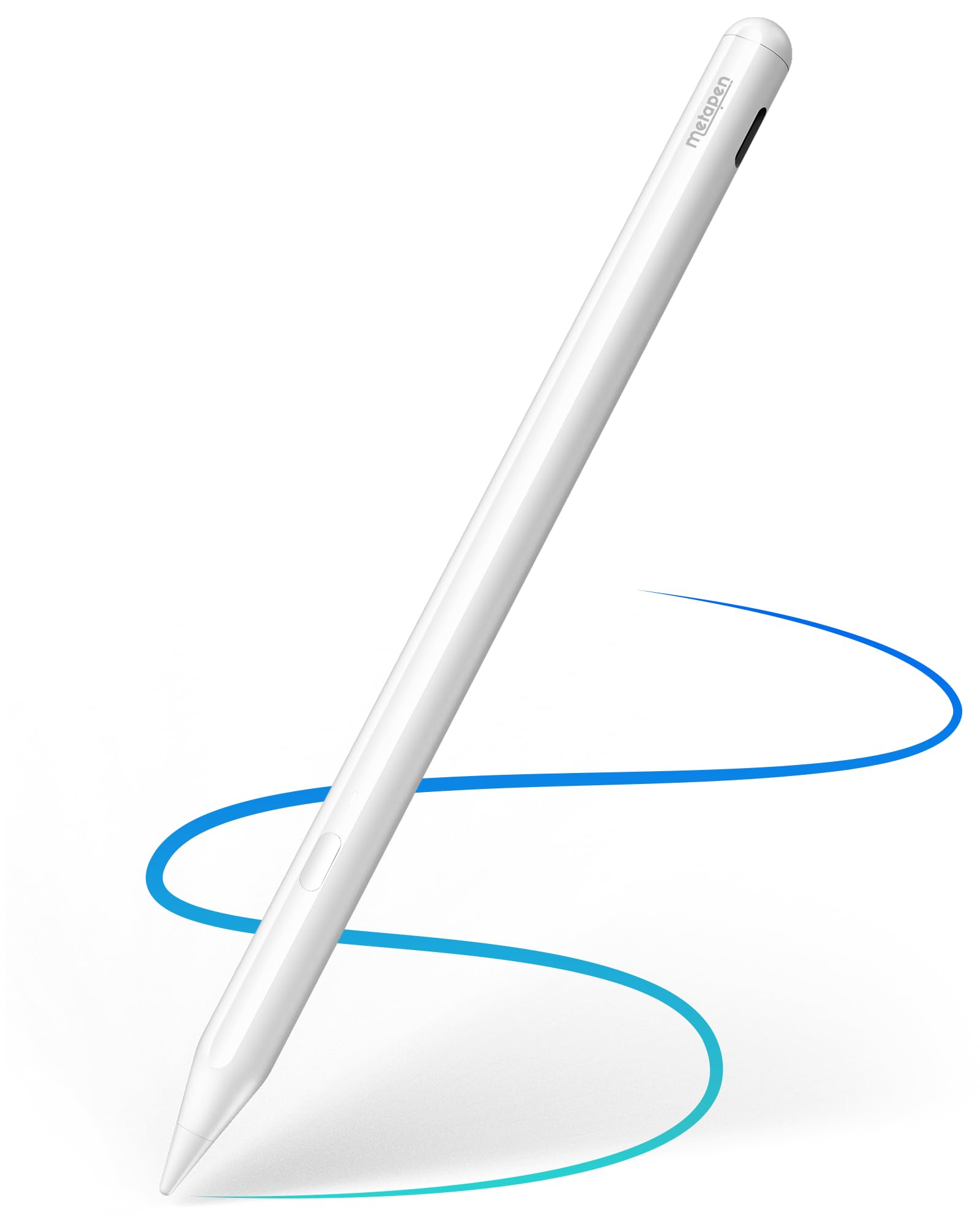 【在庫のみ】Metapen iPad ペンシル 2018年以降・2025年新型iPad対応 アップルペンシル 傾き感知 磁気吸着 Type-C超急速充電 ブルートゥース ショートカットキー対応 ペン 極細 超高感度 誤作動防止 軽量 耐摩 たっちぺん スタイラスペン(Metapen A11 Pro)