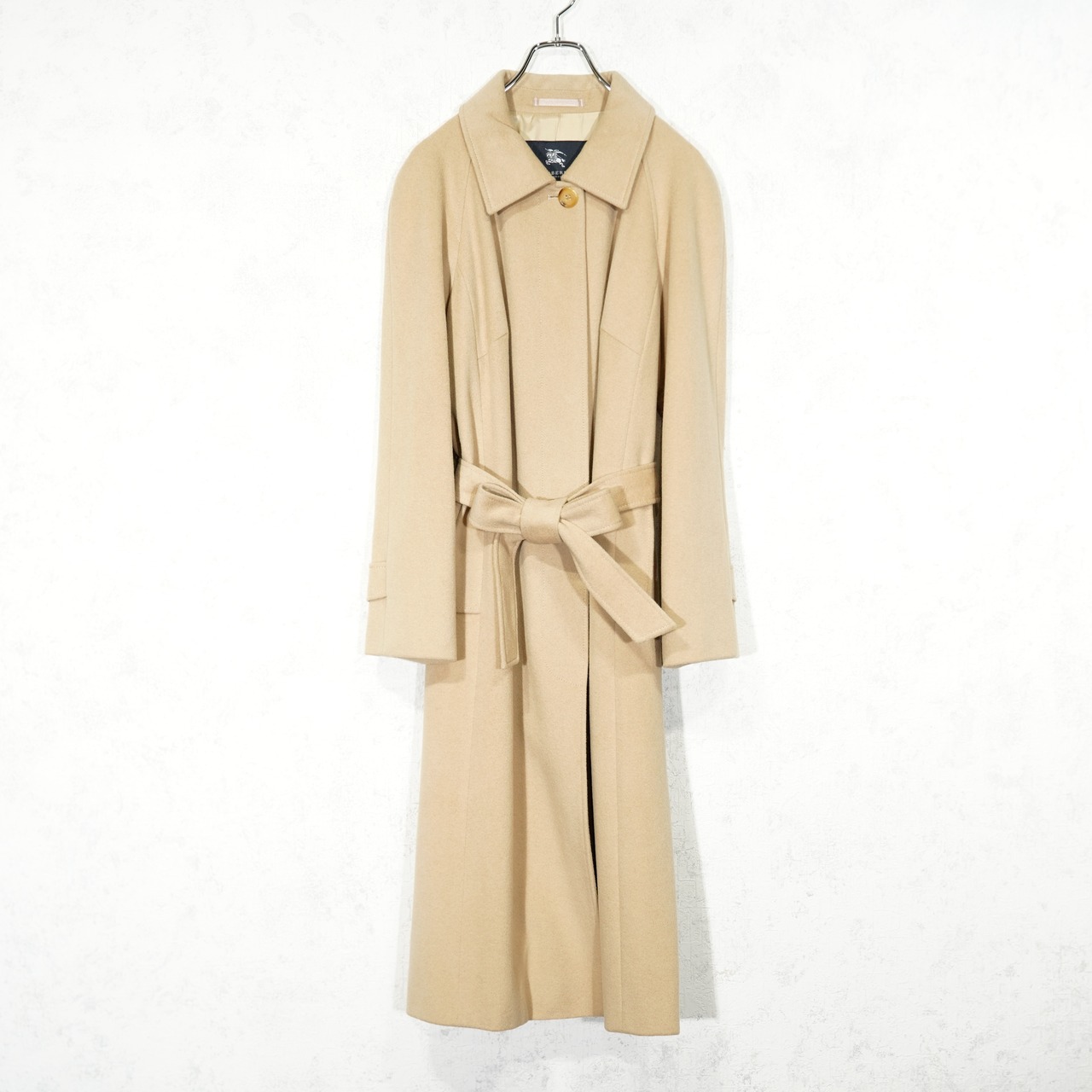 BURBERRY LONDON ANGORA BREND WOOL BELTED LONG COAT/バーバリー 