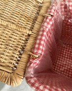 パニエ 大きめピクニックバスケット ギンガムチェック