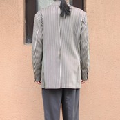 70's seersucker stripe tailored jacket