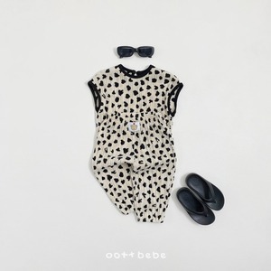 [oottbebe] Petit Leopard Print Pleats Set / [오뜨베베] 쁘띠호피플리츠상하복