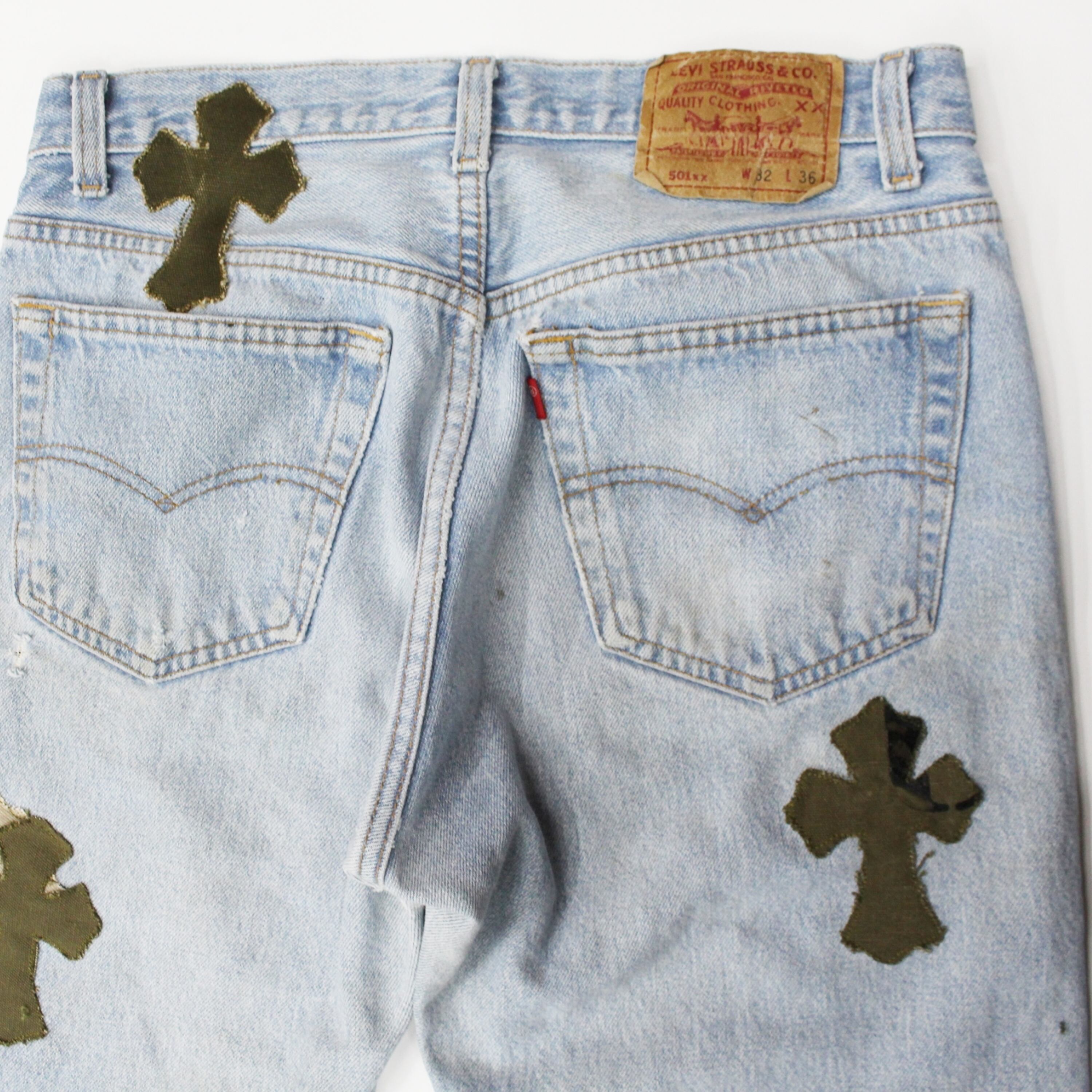 Re:501xx Remake Cross Patch 2Way Denim W32 L36 | ［CSNV］® MAISON 