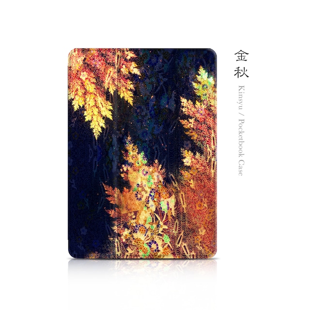 金秋 - 和風 手帳型iPadケース（ダブル加工）