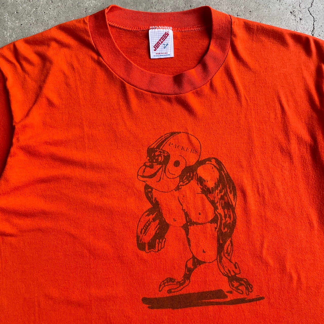 90年代 USA製 PACKERS アメフト ゴリラ アニマル プリントTシャツ 