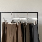 【受注予約：11月上旬入荷予定】アーバンツイルハイウエストタックPT/カーキブラウン