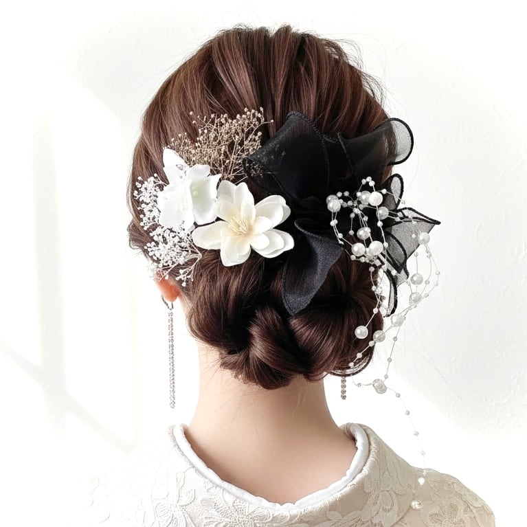 まり様 ご確認下さい。 髪飾り 卒業 入学 ブライダル サテンリボン フラワー ヘアアクセサリー ㉖ 髪飾り 卒業式 結婚式