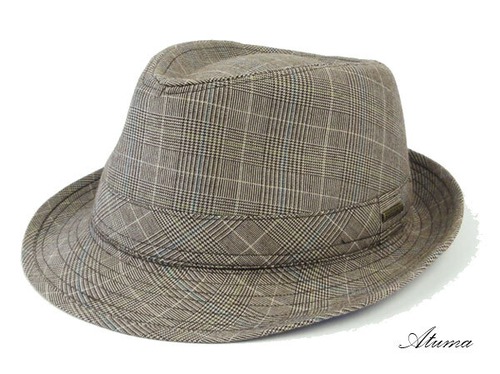 STETSON・ステットソン / Grencheck Trilby Fedora Cloth Hat  （ブラウン）