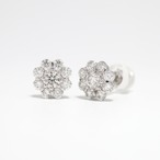 フラワーモチーフ ダイヤモンド ピアス pt900 / 0.500ct / 0.500ct