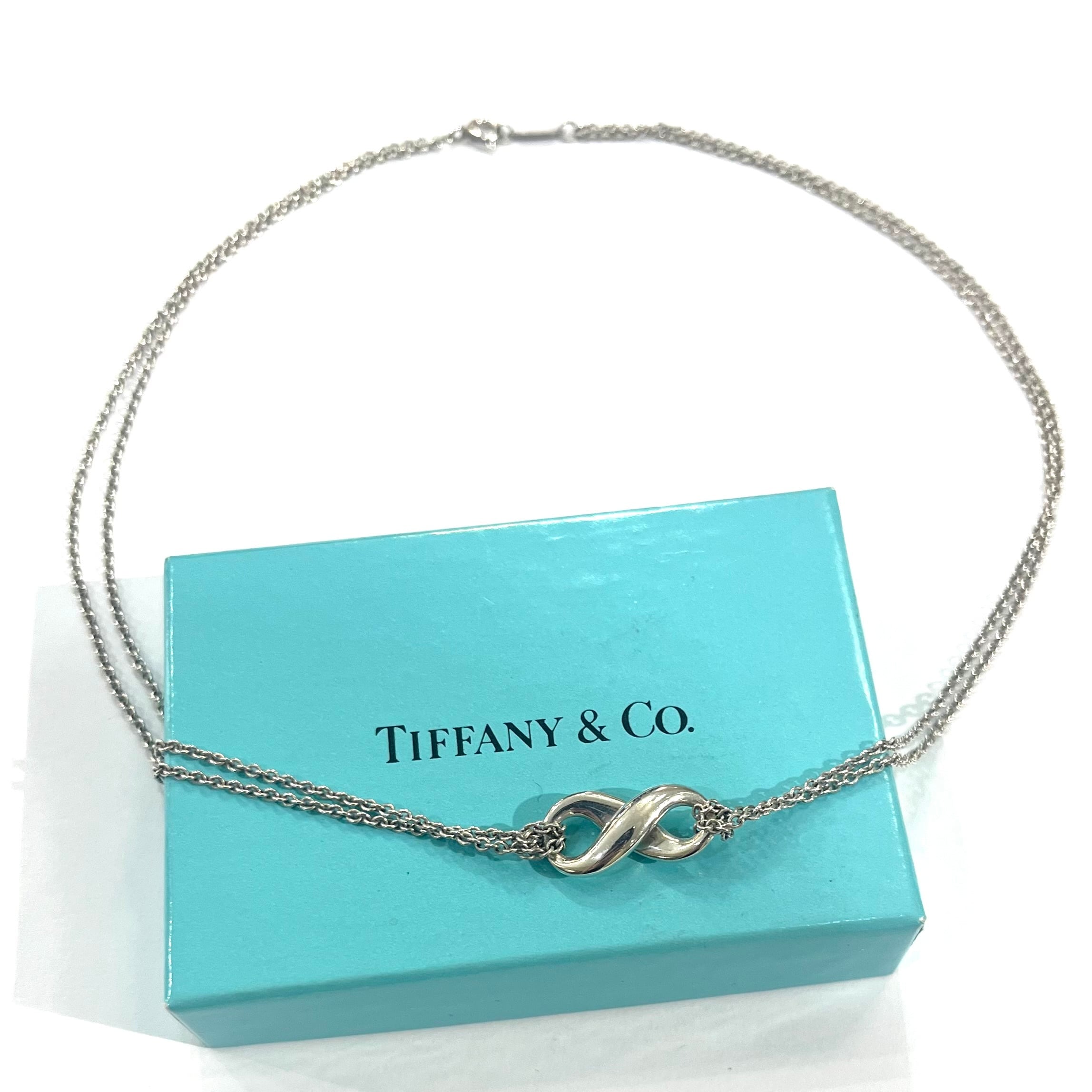 限定価格【TIFFANY&Co.】2734 ダブルチェーン 立体インフィニティ
