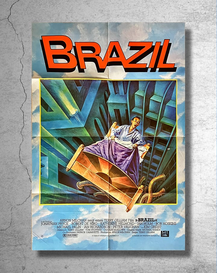 テリー・ギリアム監督映画『未来世紀ブラジル 』ドイツ公開時の上映告知ポスター/モンティ・パイソン