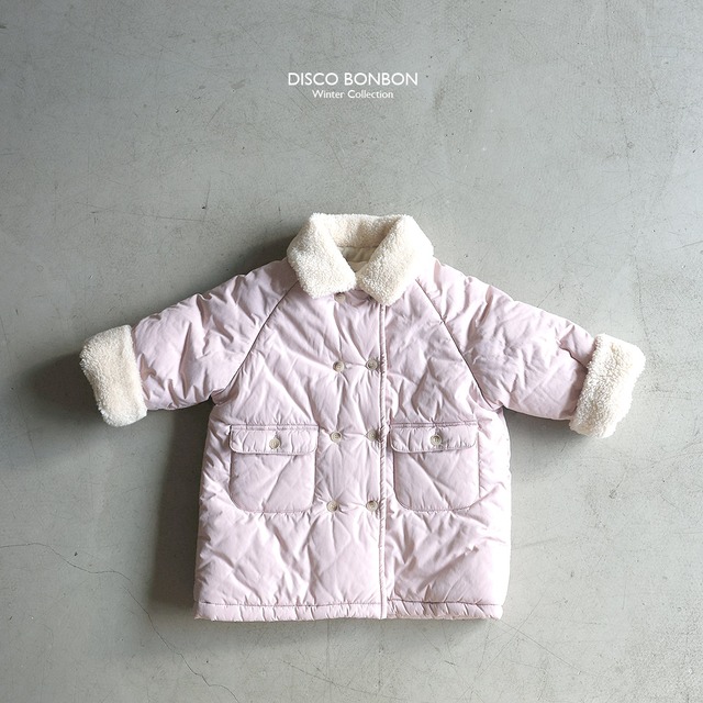 【取寄】disco bonbon｜pink butter long jumper 25｜ピンクバターロングジャンパー25｜XS-XL｜kids｜25 winter