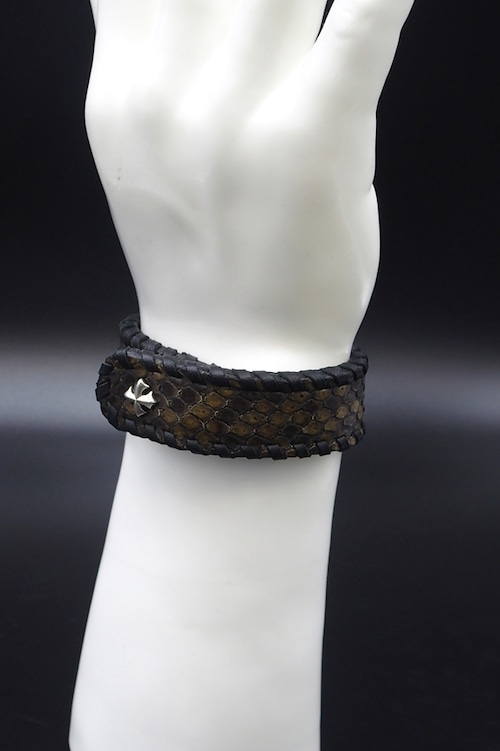 Item No.0300： Bracelet/Diamond Python《Hand-dyed Army Green》