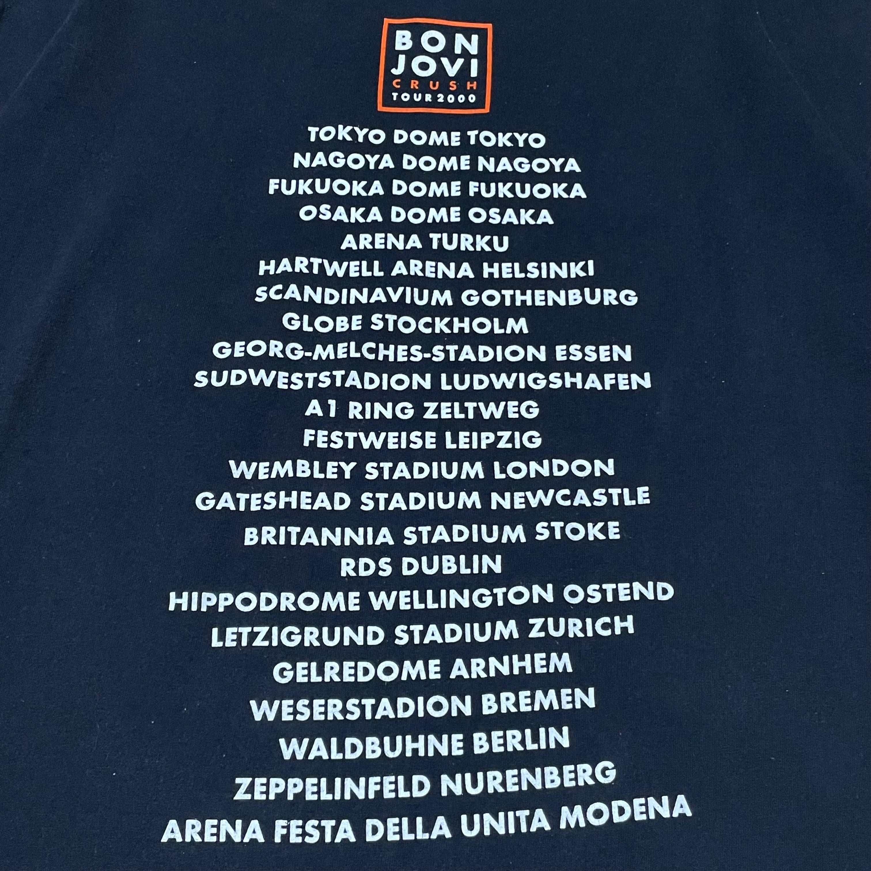 L】【00年代】Bon Jovi ボン・ジョヴィ CRUSH TOUR バンドTシャツ