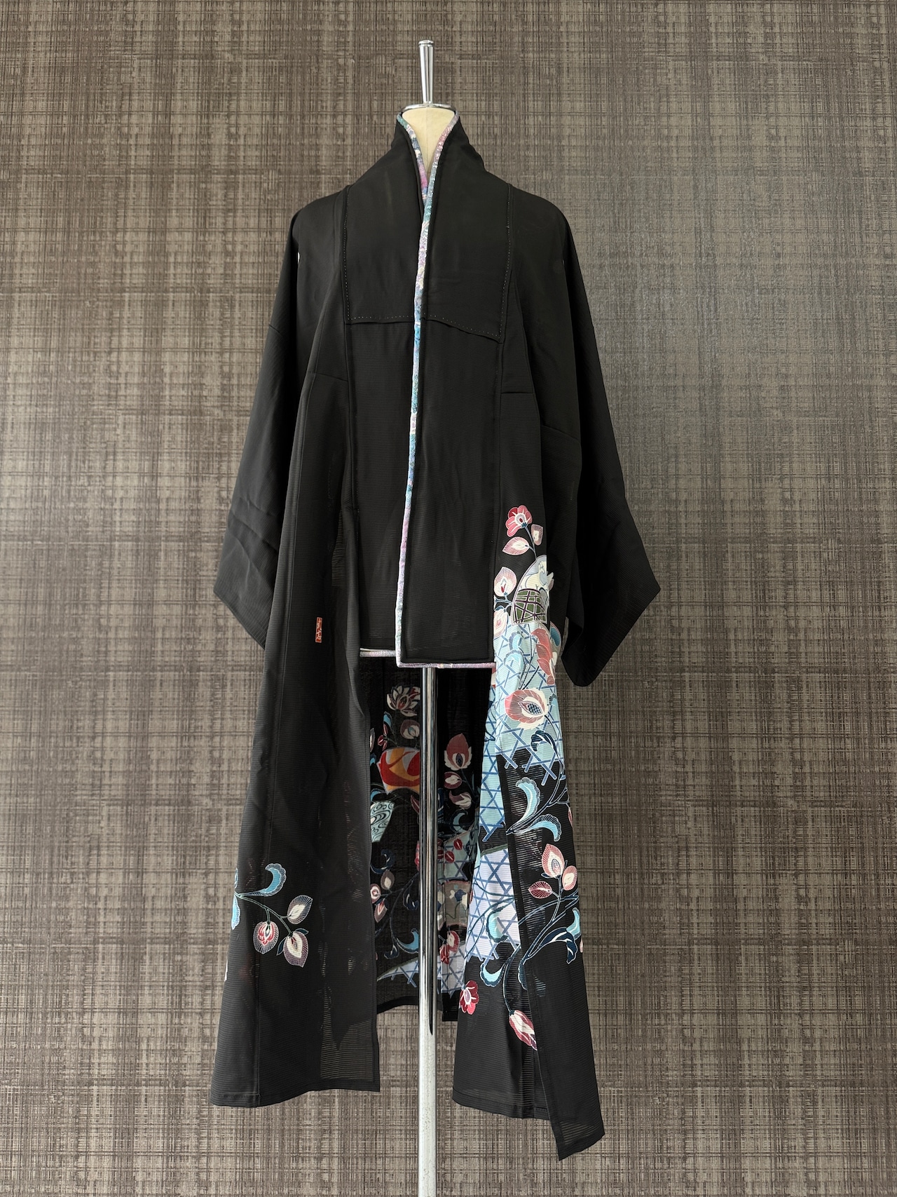 Black Longcoat See-through 638 (夏用着物)