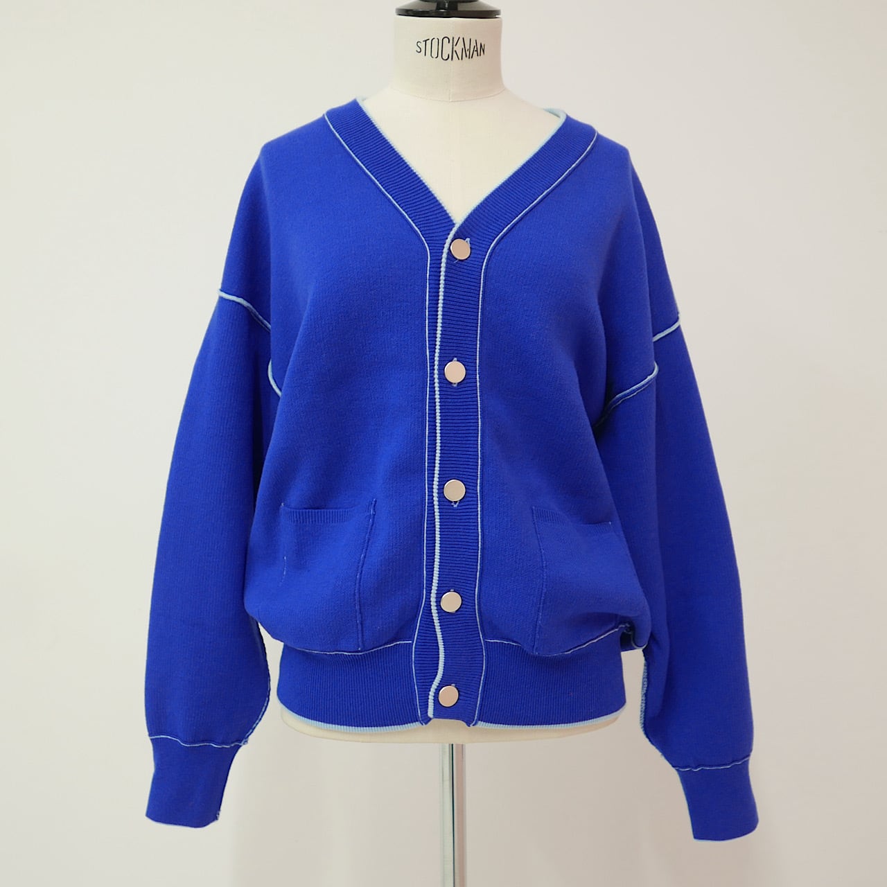 リバーシブルカーディガン(ライトブルー×ブルー) | LINKABLE