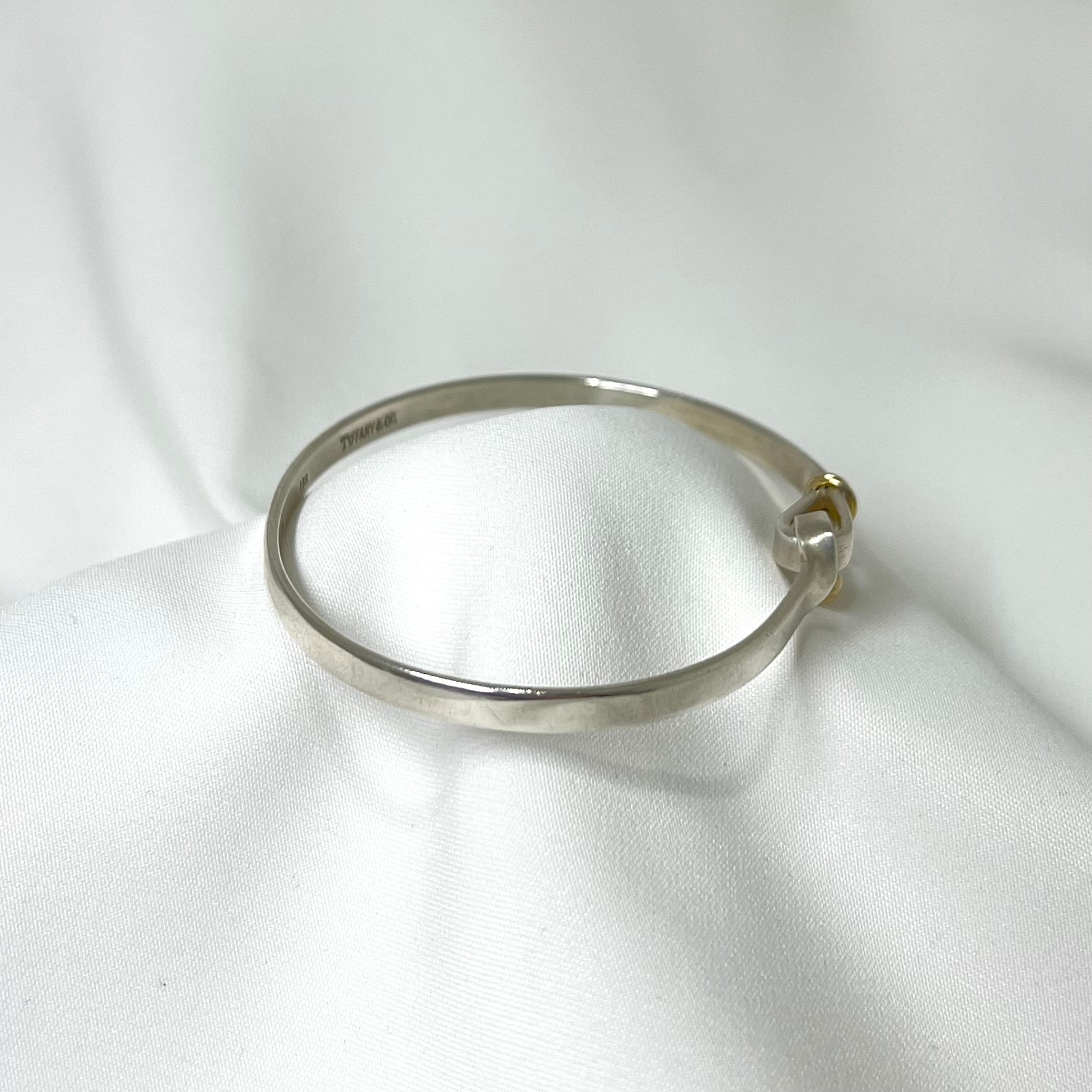 Tiffany&Co. ティファニー フックアンドアイ バングル シルバー925 K18 