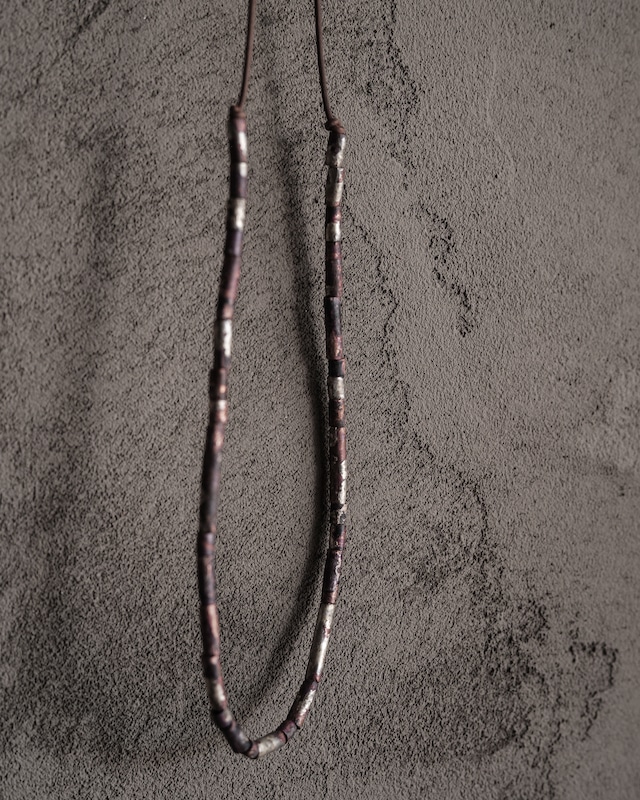 銅ビーズネックレス　茶　sasaki yuichi