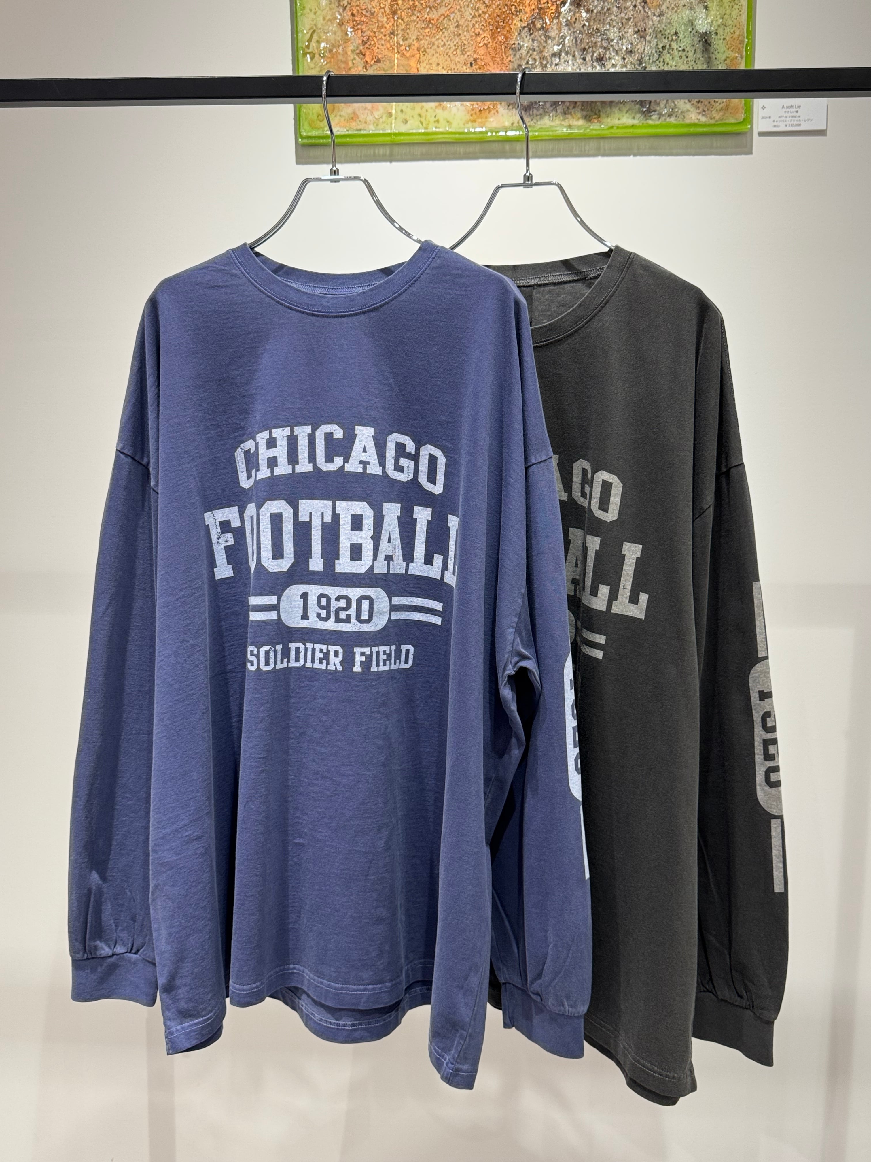 CHICAGO logo sleeve long T-shirt