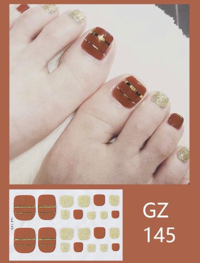 ネイルシール フット用 赤茶色 ゴールド エスドレッシング セレクトショップ