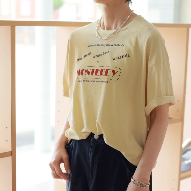 TICCA (ティッカ) 落ち感コットン プリント Tee =Monterey=