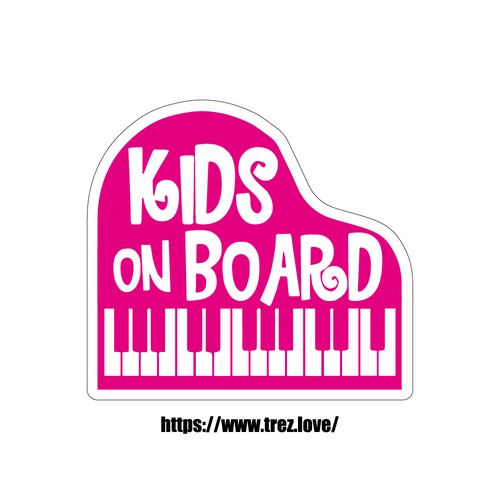全8色 KIDS ON BOARD ピアノ マグネット