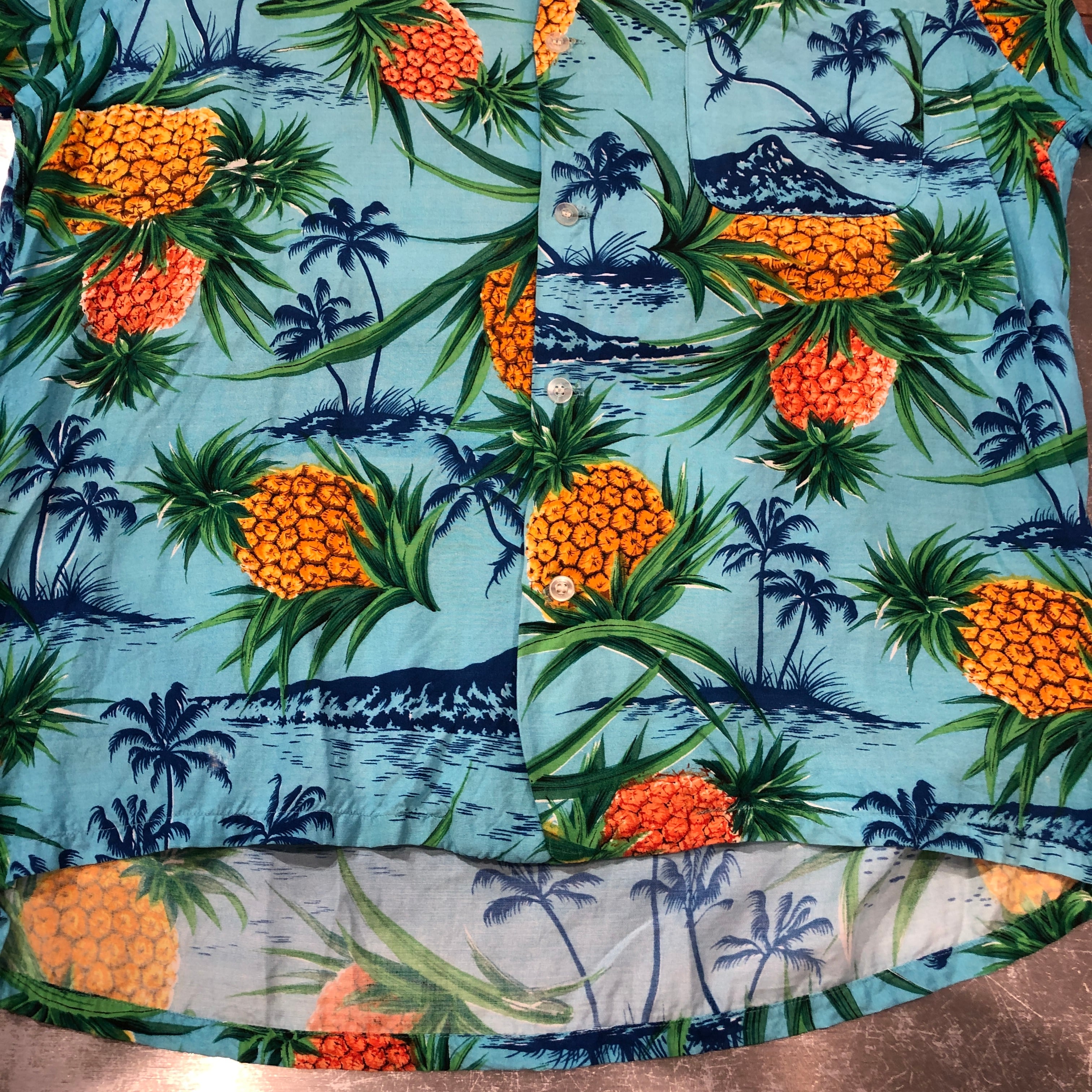 1960s HAWAIIAN SHIRT BLUE 